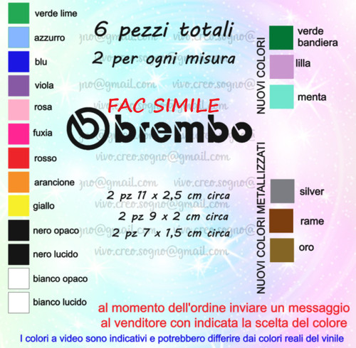 Adesivi brembo pinze - pinze, freni